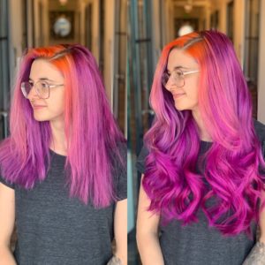 20 in great lengths vivid purple hair