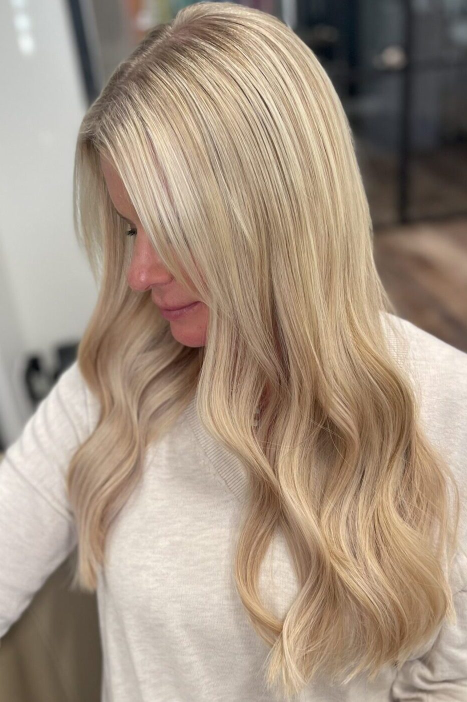 16 greath lengths creamy beige blonde hair