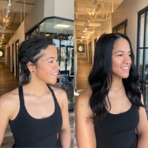 Tape in extensions for short hair by heather glo denver