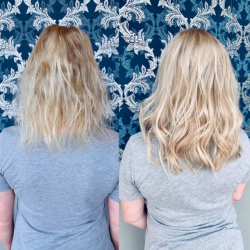 Hair Extensions Before After Pics by Glo Extensions Denver